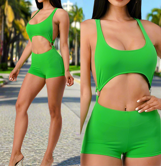 Neon Green or Neon Orange romper